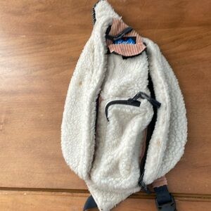KAVU Polar Rope Snug Sling Crossbody Blush Cloud Fleece Polyester Backpack Bag